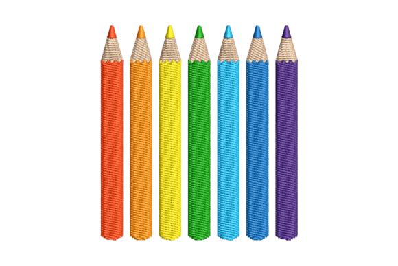 Colorful Pencils: A Playful, Gift-Ready Embroidery Design