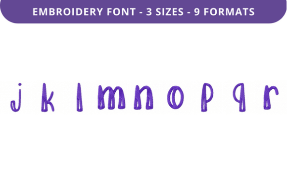 Ease My Mind Font J to R: Sweet Embroidery for Gifts