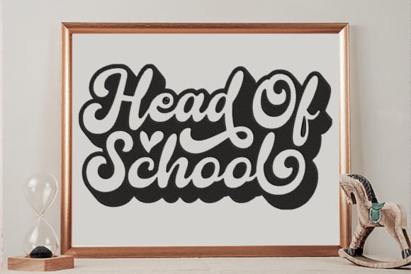 Head of School Embroidery Design